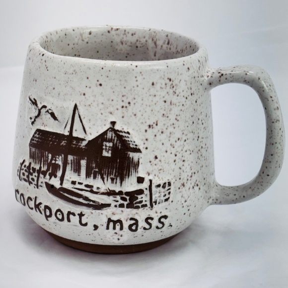 Onion River Pottery Rockport Massachusetts Coffee Tea Mug Cup Speckled Vtg. - Picture 1 of 11